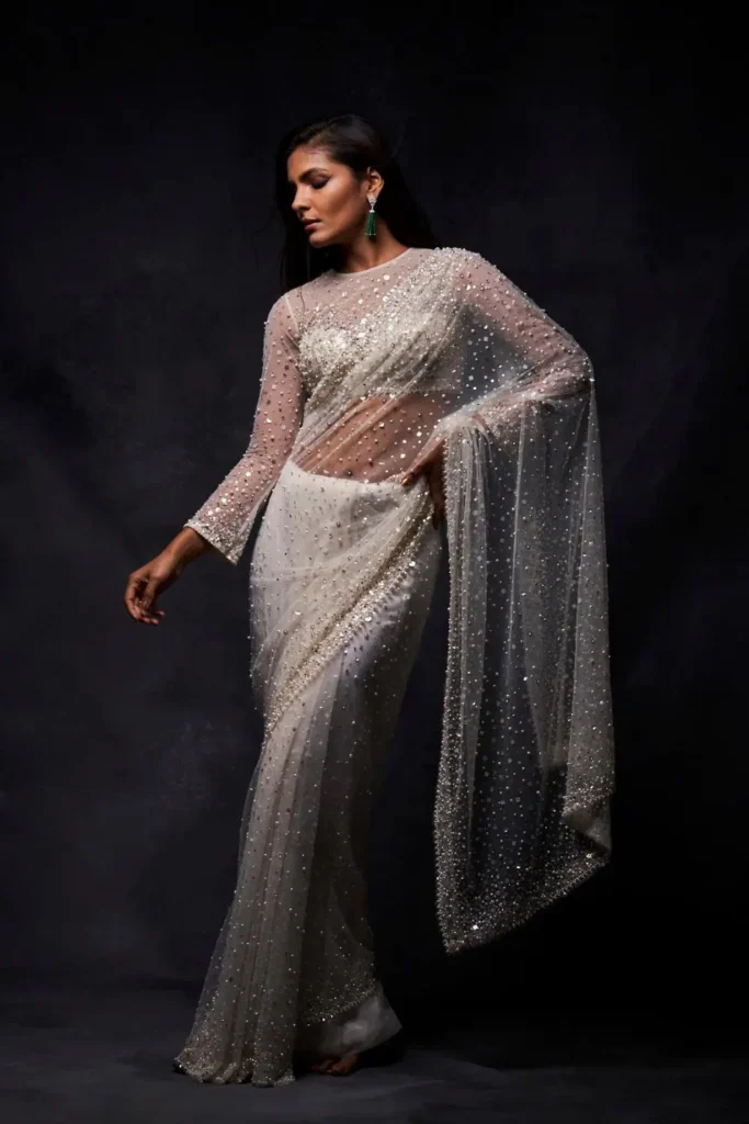 Swarovski Work Saree