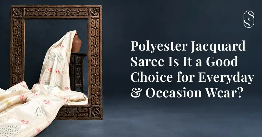 Polyester Jacquard Saree